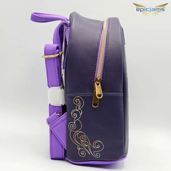 Loungefly Disney Aladdin Jasmine & Rajah Purple Mini Backpack Bag New - Picture 4 of 5